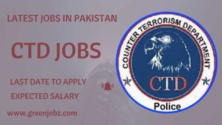 CTD jobs 2023 – Latest CTD Pakistan jobs Online Apply